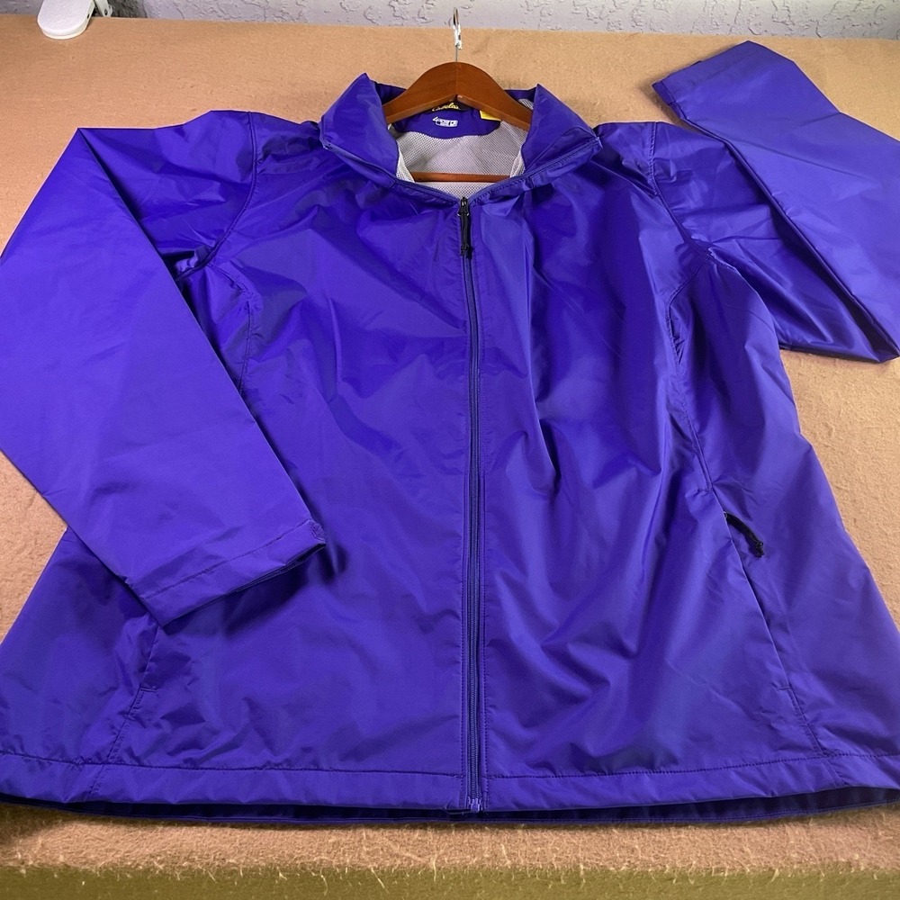 Cabelas 4Most Repel Windbreaker Jacket Womens 2XL Purple Full Zip Mesh Lined